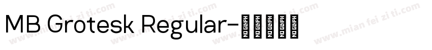 MB Grotesk Regular字体转换